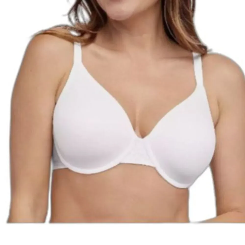 New Bali Comfort Revolution Soft Touch T-Shirt Underwire Bra 3468 White 38DD NWT - Picture 1 of 8